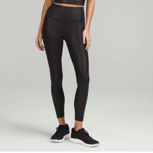 NWT Lululemon Wunder Train High-Rise Tight 25" Foil Radiate Print Black Size 8